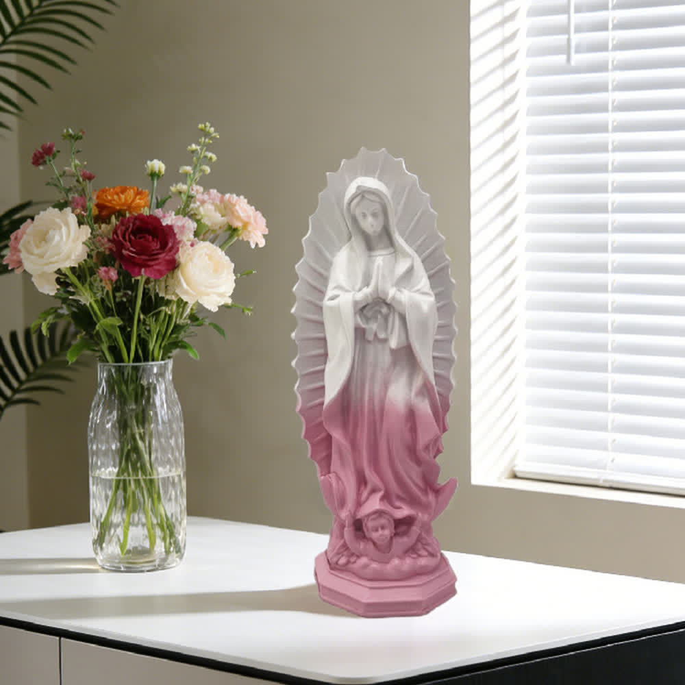 Christianartworkshop Statua moderna della Madonna di Guadalupe: Decorazione per la casa in stile cristiano - image 21