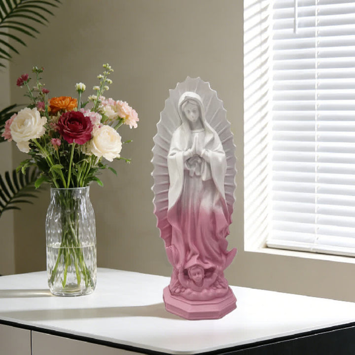 Christianartworkshop Statua moderna della Madonna di Guadalupe: Decorazione per la casa in stile cristiano - image 21