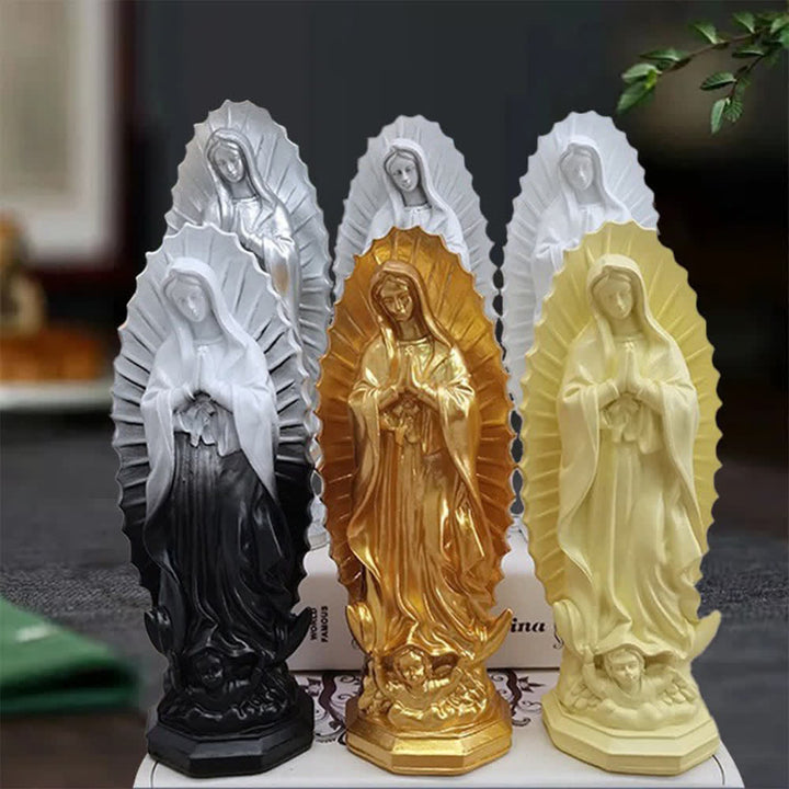 Christianartworkshop Statua moderna della Madonna di Guadalupe: Decorazione per la casa in stile cristiano - image 2