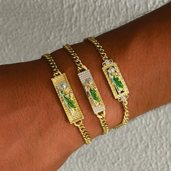 Christianartworkshop Collezione di bracciali placcati in rame di San Giuda: emblema di speranza divina e grazia miracolosa - image 1