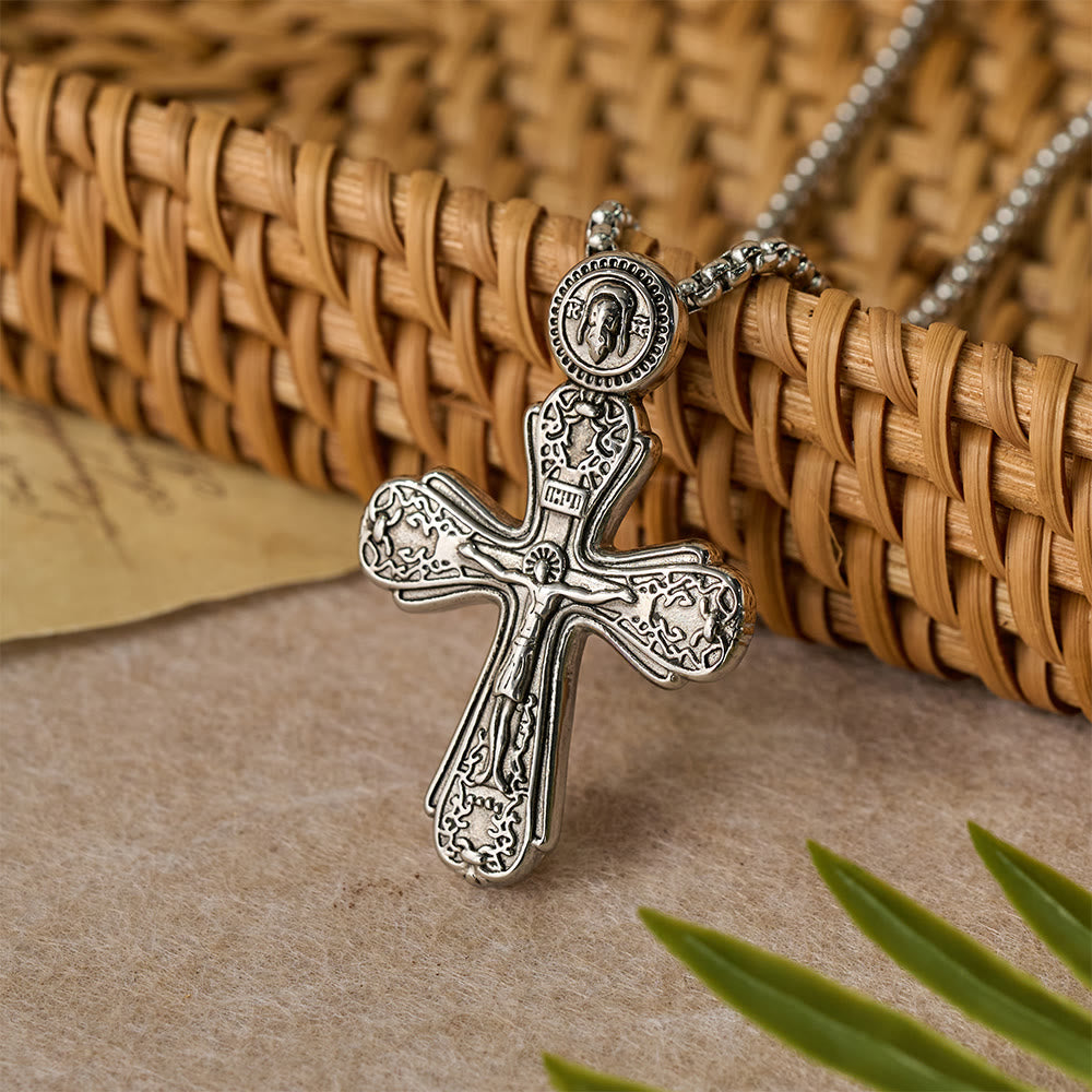Christianartworkshop Collana con ciondolo a croce ortodossa: emblema di redenzione e sacra devozione - Argento - image 1
