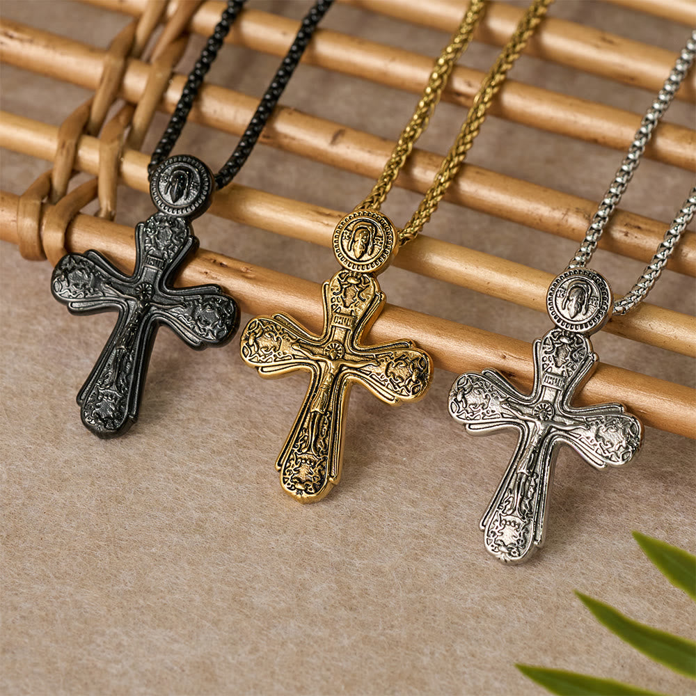 Christianartworkshop Collana con ciondolo a croce ortodossa: emblema di redenzione e sacra devozione - image 0
