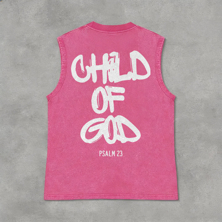 Christianartworkshop Canotta unisex lavata CHILD OF GOD - Rosa - 2XL - image 12
