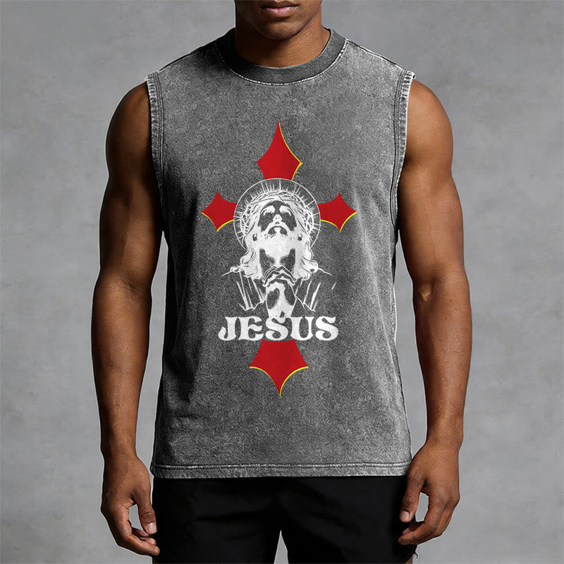 Christianartworkshop Canotta unisex lavata con scritta JESUS - image 10