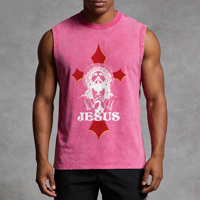 Christianartworkshop Canotta unisex lavata con scritta JESUS - image 13