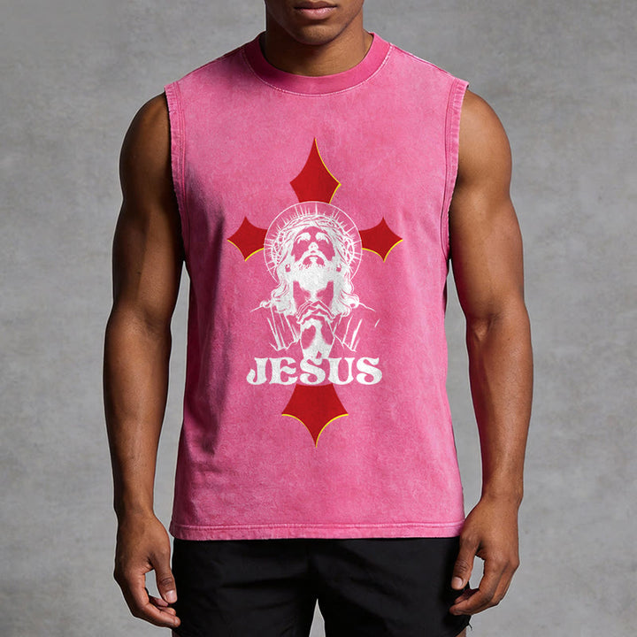 Christianartworkshop Canotta unisex lavata con scritta JESUS - image 13