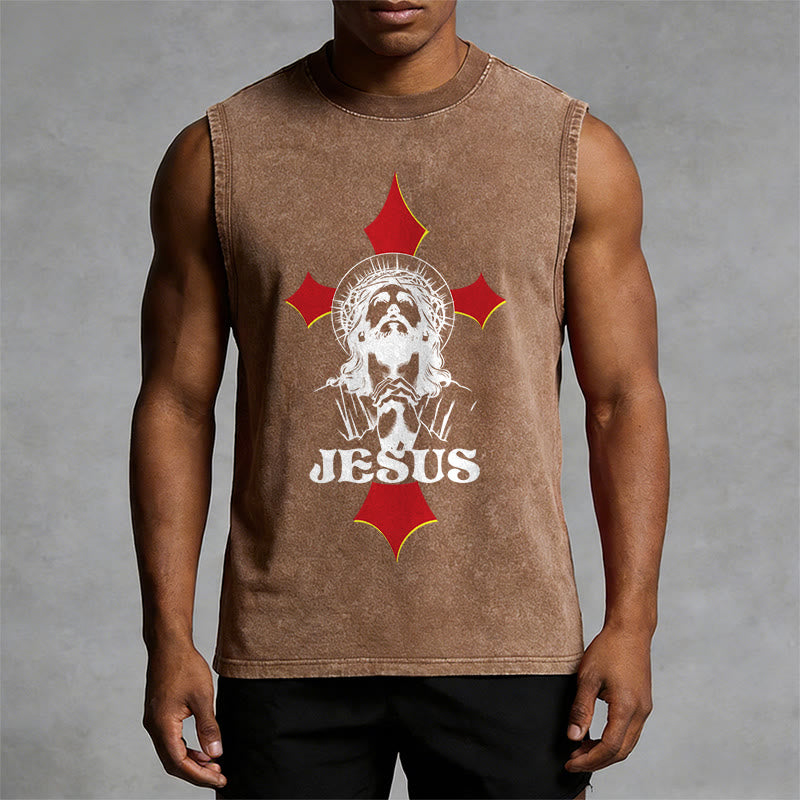 Christianartworkshop Canotta unisex lavata con scritta JESUS - image 7