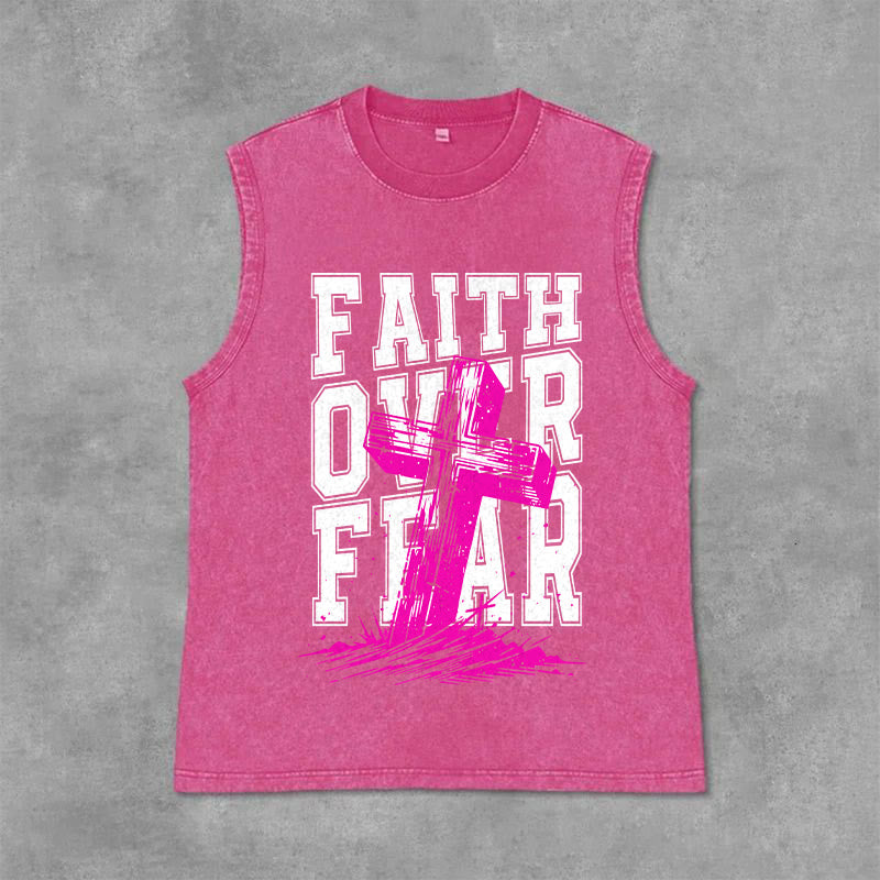 Christianartworkshop Canotta unisex lavata FAITH OVER FEAR - Rosa - 2XL - image 12