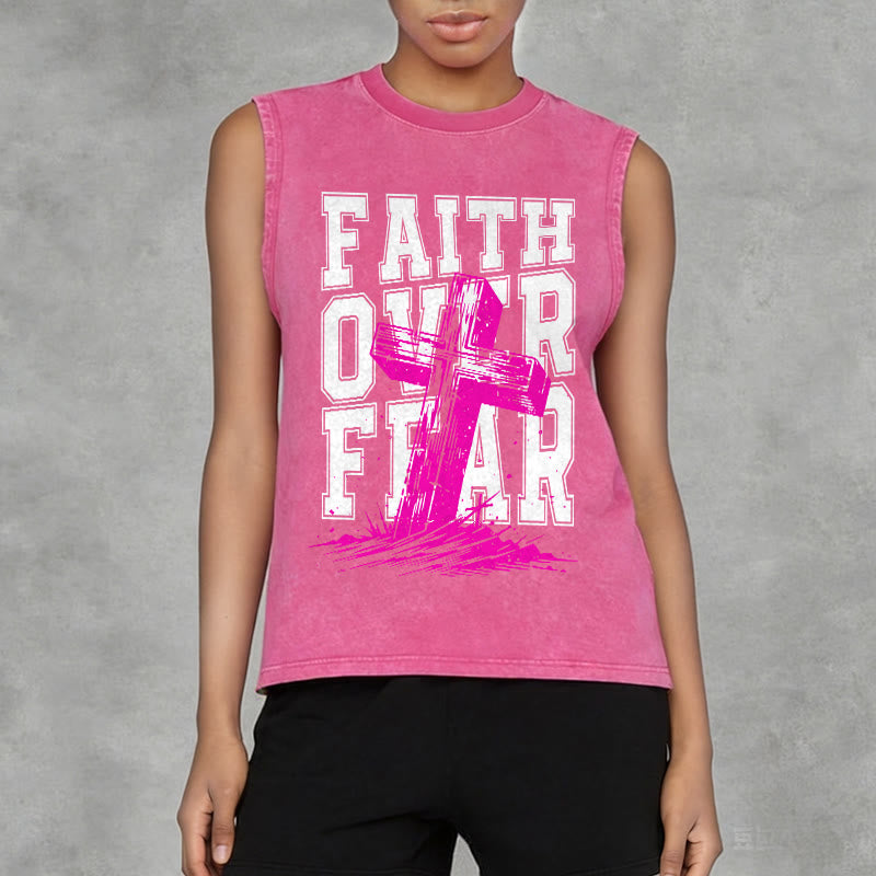 Canotta unisex lavata Christianartworkshop FAITH OVER FEAR - image 14