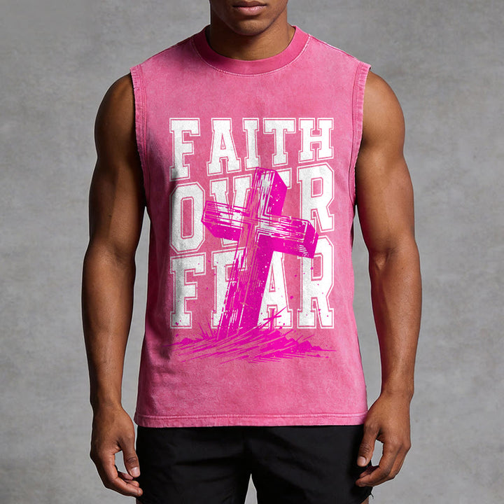 Canotta unisex lavata Christianartworkshop FAITH OVER FEAR - image 13