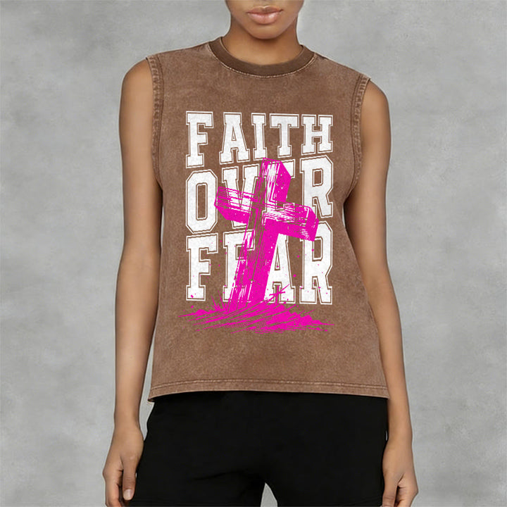 Canotta unisex lavata Christianartworkshop FAITH OVER FEAR - image 5