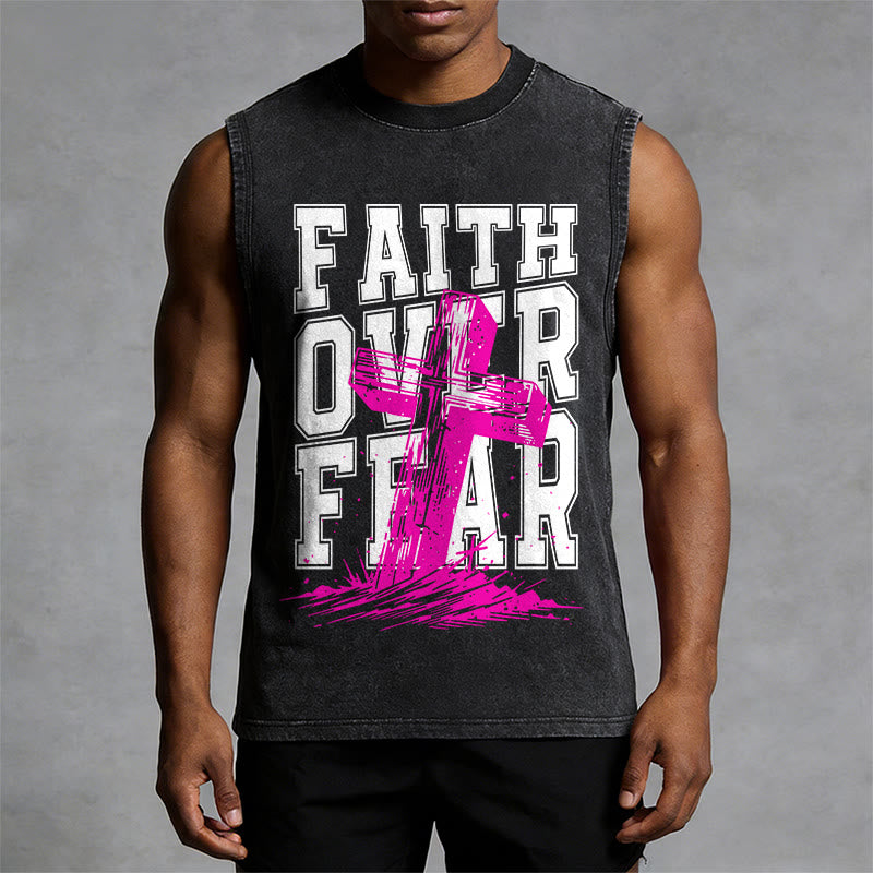 Canotta unisex lavata Christianartworkshop FAITH OVER FEAR - image 1