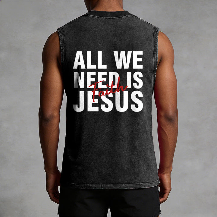 Canotta unisex lavata Christianartworkshop ALL WE NEED IS JESUS - image 16