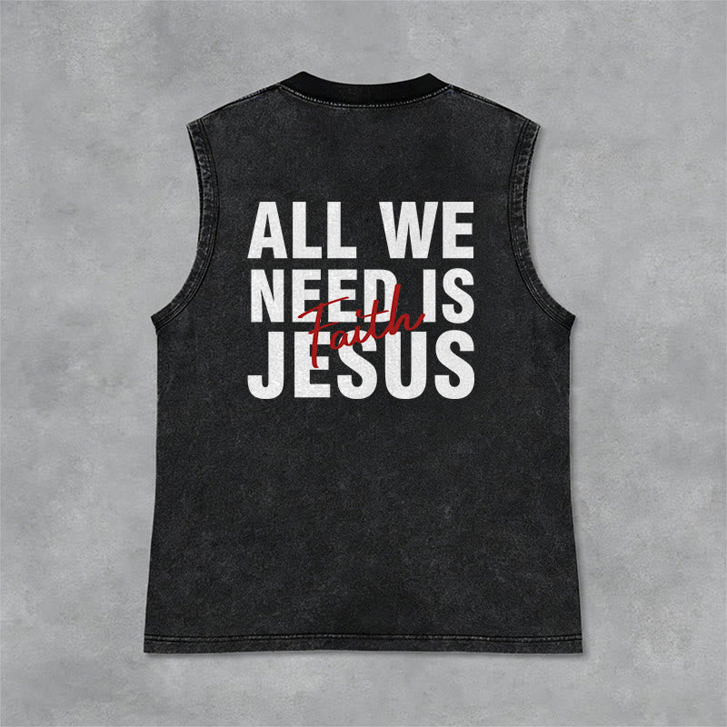 Canotta unisex lavata Christianartworkshop ALL WE NEED IS JESUS - image 18