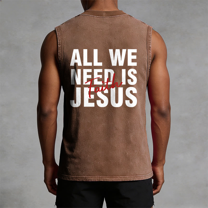 Canotta unisex lavata Christianartworkshop ALL WE NEED IS JESUS - image 5