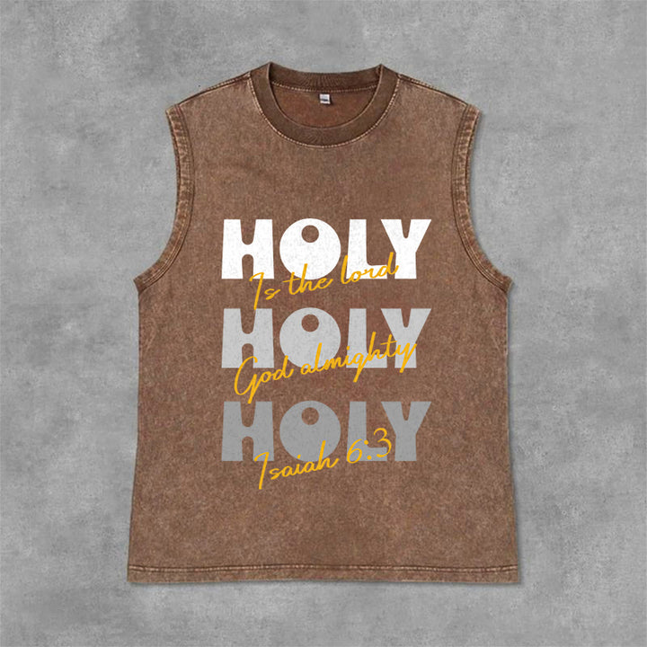 Christianartworkshop Santo Santo Santo Canotta unisex lavata - Marrone - 2XL - image 9