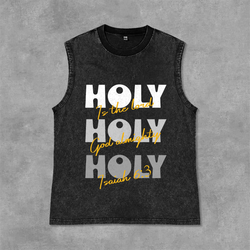 Christianartworkshop Santo Santo Santo Canotta unisex lavata - Nero - 2XL - image 6