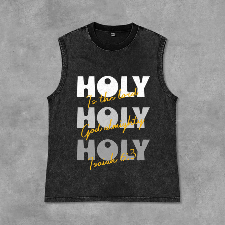 Christianartworkshop Santo Santo Santo Canotta unisex lavata - Nero - 2XL - image 6