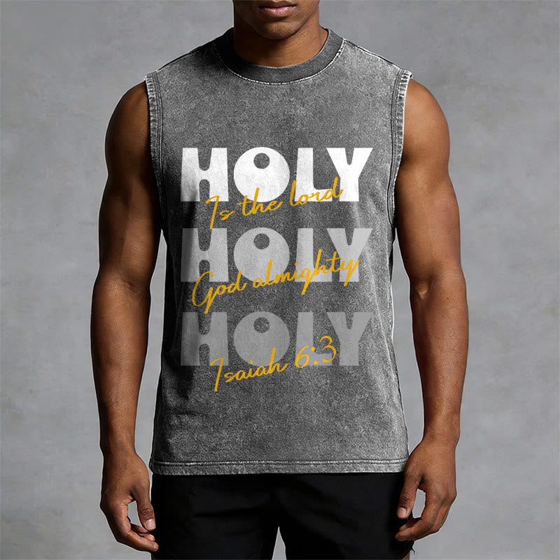 Canotta unisex lavata Holy Holy Holy di Christianartworkshop - image 1