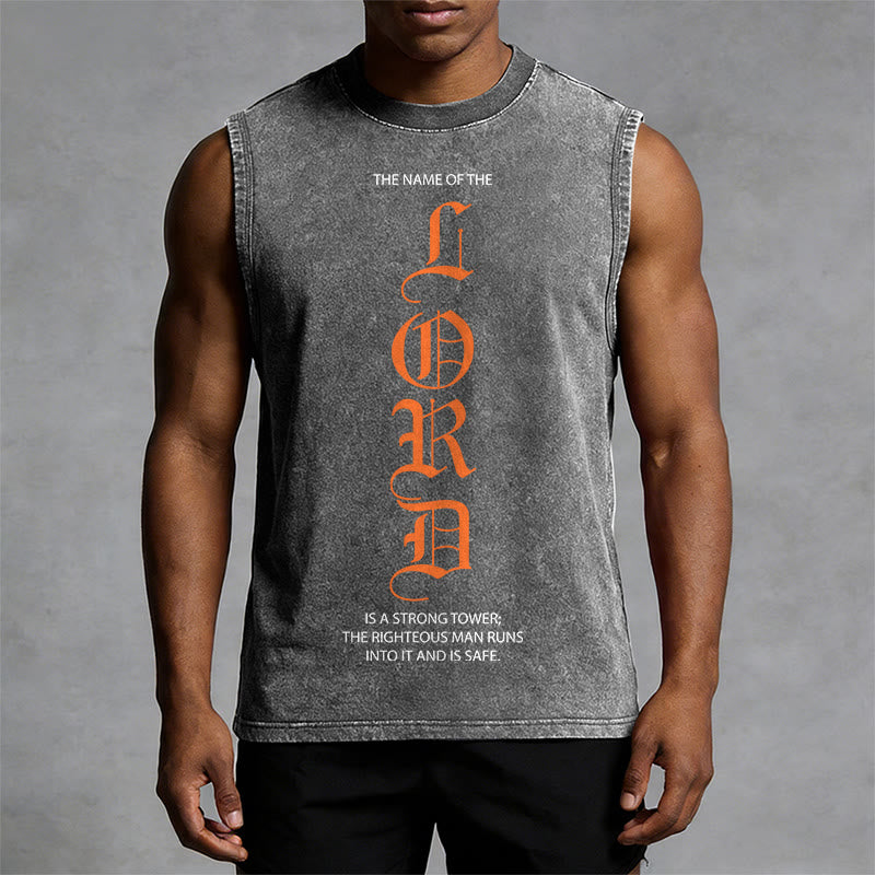 Canotta unisex lavata con scritta "LORD" Christianartworkshop - image 1