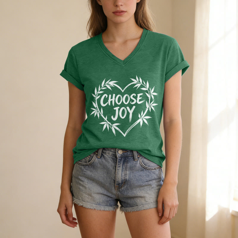 Christianartworkshop SCEGLI LA GIOIA T-shirt casual con scollo a V - image 15
