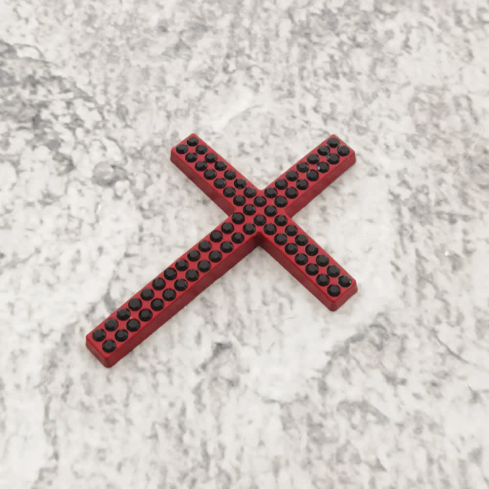 Adesivo per auto con croce in metallo resistente Christianartworkshop : un promemoria della Sua silenziosa guida sulla strada. - Rosso# (Set di 4) - image 17