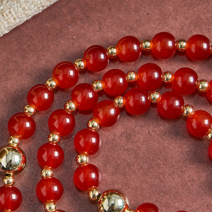 Christianartworkshop Rosario del Sacro Cuore dell'Amore Divino con elegante crocifisso in vetro rosso e oro. - image 6