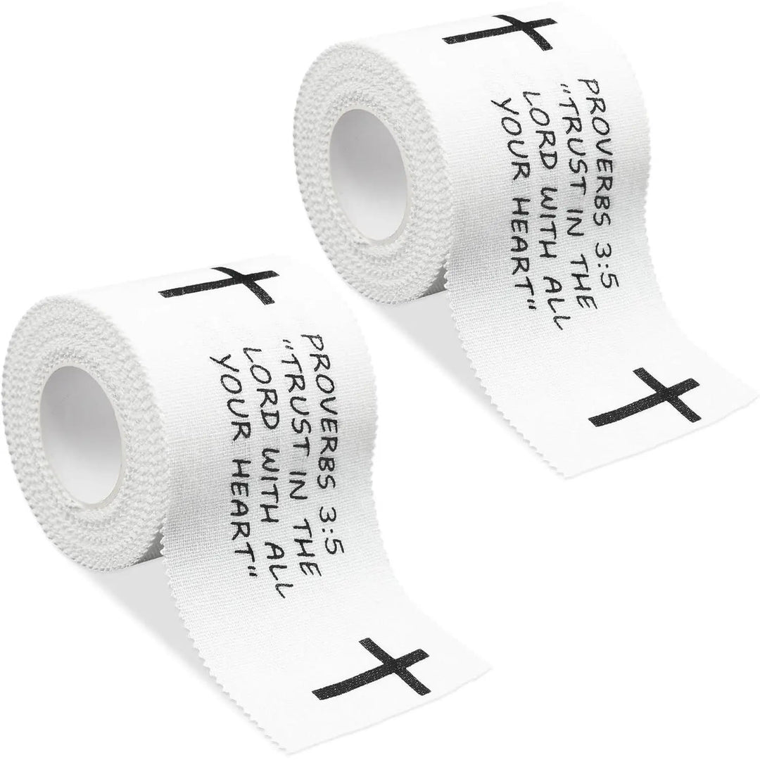 Christianartworkshop Proverbi 3:5 e Filippesi 4:13 Nastro sportivo con versetti biblici: Fascia di supporto per il polso Cross Faith - image 7