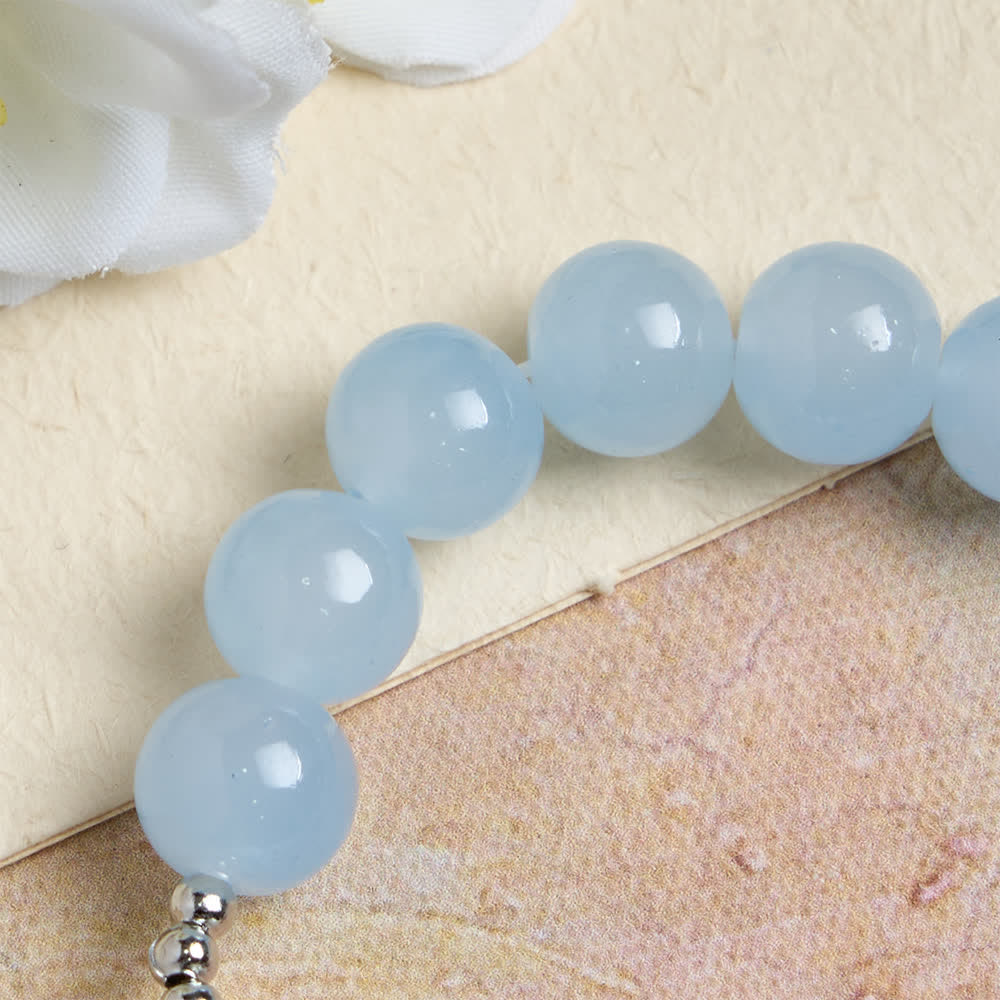 Christianartworkshop Bracciale di San Michele in howlite naturale: doppia protezione spirituale nei colori azzurro e rosa. - image 16