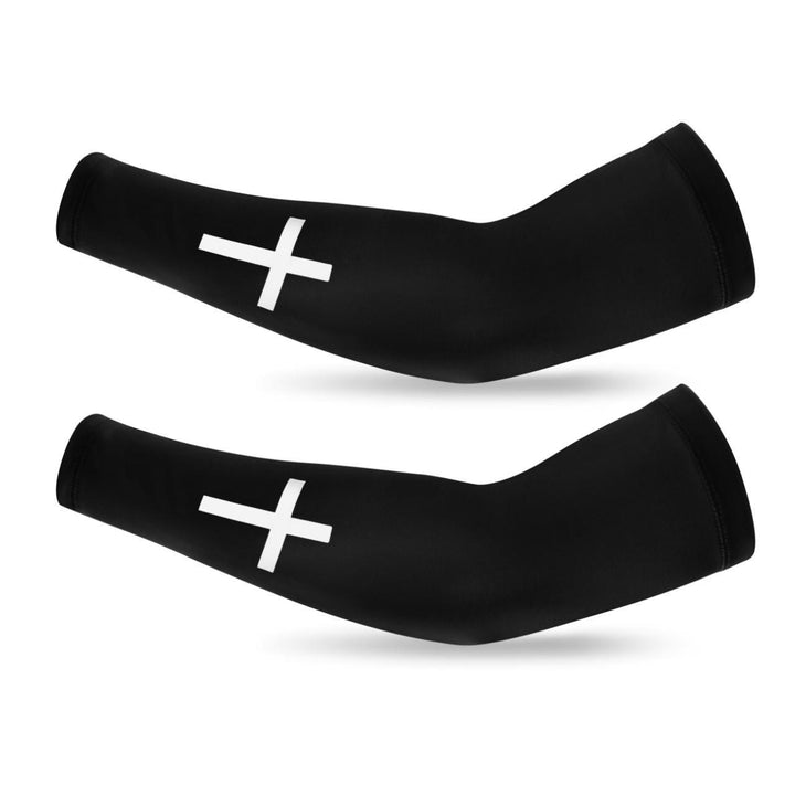 Christianartworkshop Manicotti a compressione incrociata per le braccia: supporto atletico e prevenzione degli infortuni - Nero - image 2