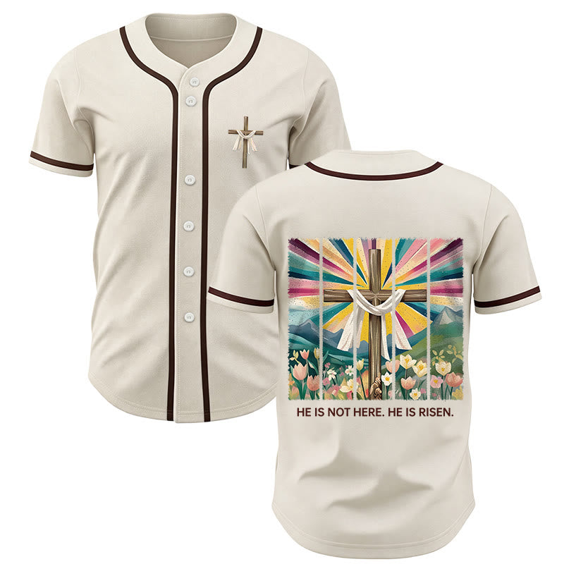 Christianartworkshop Non è qui, è risorto Maglia da baseball unisex Faith - Albicocca - 5XL - image 0