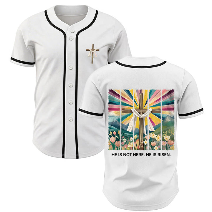 Christianartworkshop Non è qui, è risorto Maglia da baseball unisex Faith - Bianco - 5XL - image 7