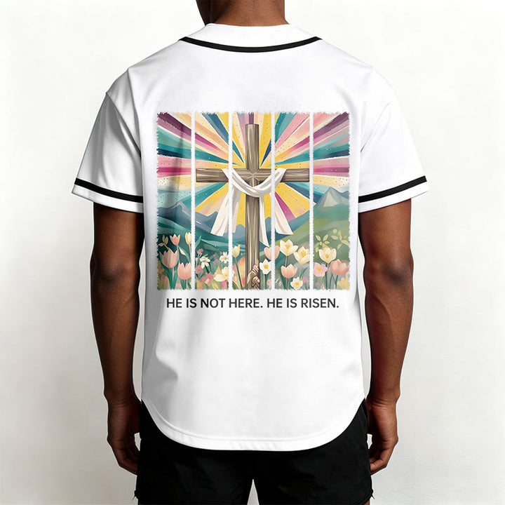 Christianartworkshop Non è qui, è risorto Maglia da baseball unisex Faith - image 8