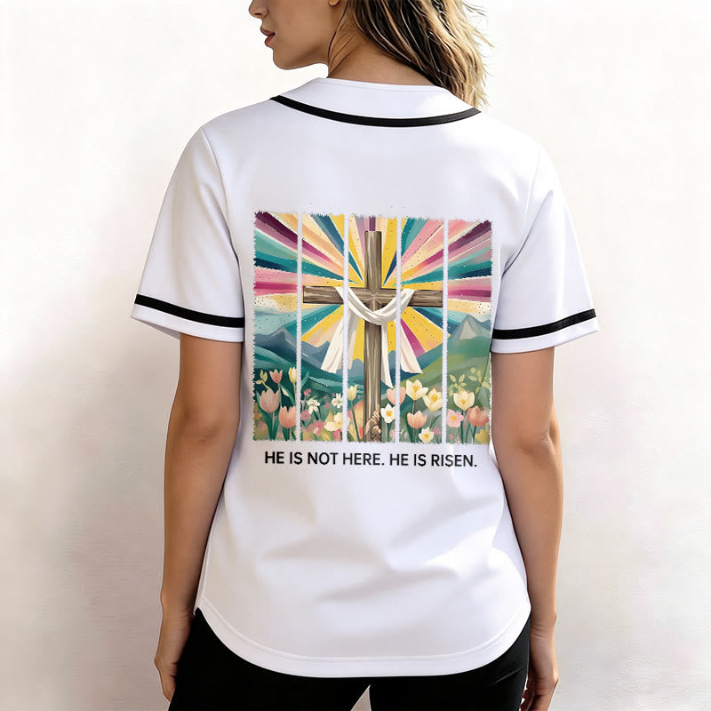 Christianartworkshop Non è qui, è risorto Maglia da baseball unisex Faith - image 10
