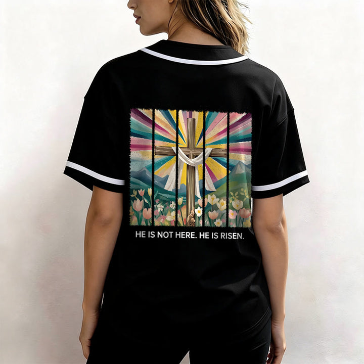 Christianartworkshop Non è qui, è risorto Maglia da baseball unisex Faith - image 17