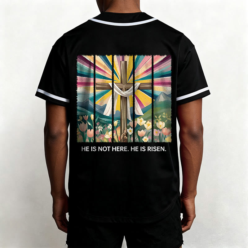 Christianartworkshop Non è qui, è risorto Maglia da baseball unisex Faith - image 15