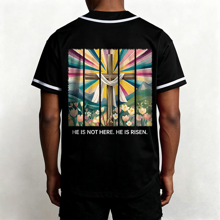 Christianartworkshop Non è qui, è risorto Maglia da baseball unisex Faith - image 15