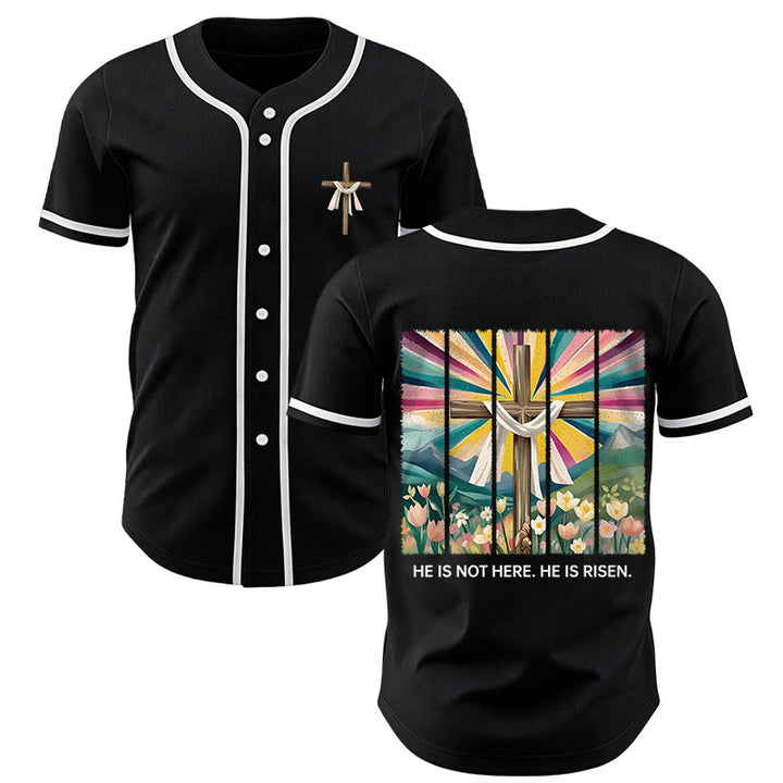 Christianartworkshop Non è qui, è risorto Maglia da baseball unisex Faith - Nero - 5XL - image 14