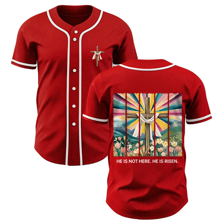 Christianartworkshop Non è qui, è risorto Maglia da baseball unisex Faith - Rosso - 5XL - image 21