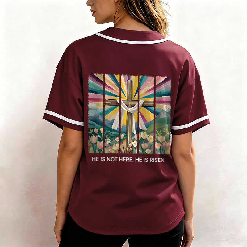 Christianartworkshop Non è qui, è risorto Maglia da baseball unisex Faith - image 31