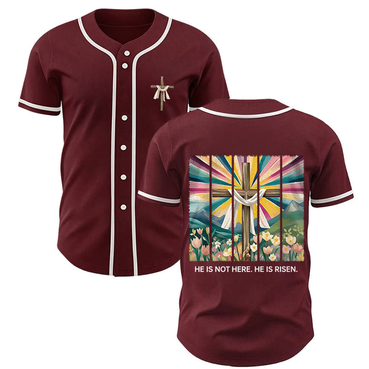 Christianartworkshop Non è qui, è risorto Maglia da baseball unisex Faith - Vino - 5XL - image 28
