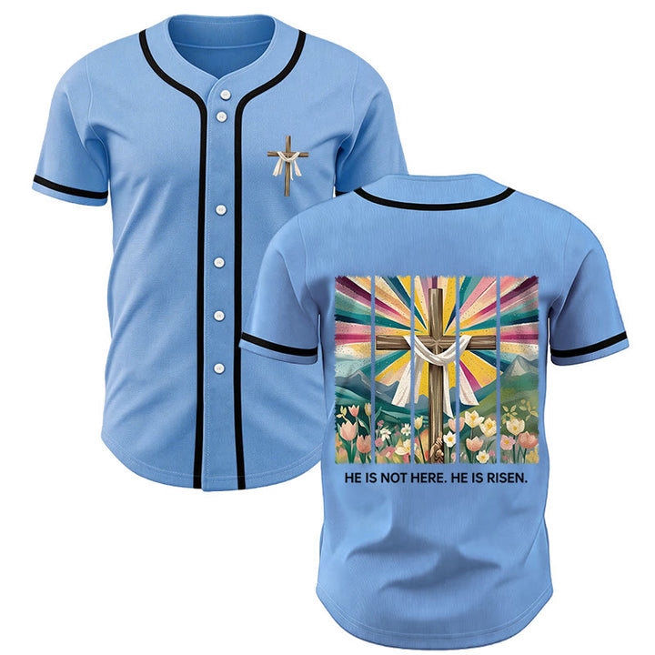 Christianartworkshop Non è qui, è risorto Maglia da baseball unisex Faith - Blu - 5XL - image 35