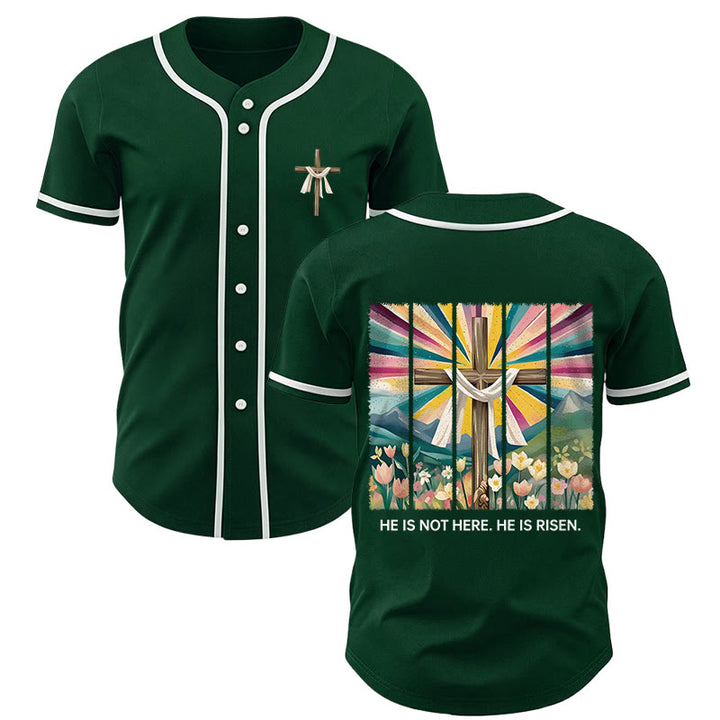 Christianartworkshop Non è qui, è risorto Maglia da baseball unisex Faith - Verde - 5XL - image 42