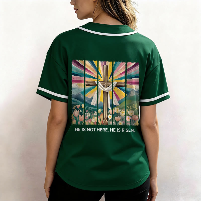 Christianartworkshop Non è qui, è risorto Maglia da baseball unisex Faith - image 45