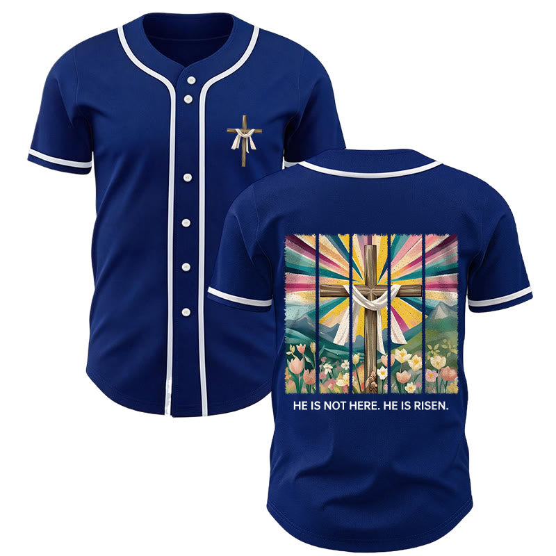 Christianartworkshop Non è qui, è risorto Maglia da baseball unisex Faith - Blu navy - 5XL - image 49