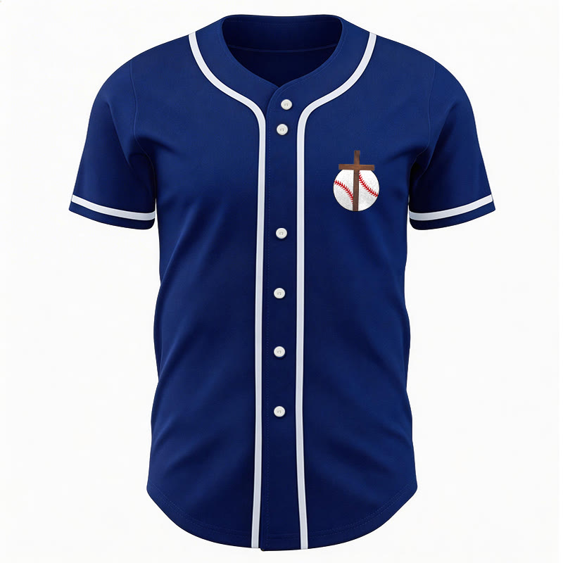 Christianartworkshop Filippesi 4:13 Maglia da baseball della fede: Maglia da baseball con croce, motto, forza e devozione - image 3