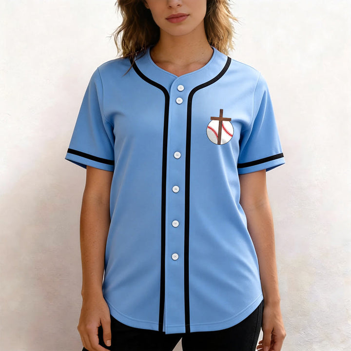 Christianartworkshop Filippesi 4:13 Maglia da baseball della fede: Maglia da baseball con croce, motto, forza e devozione - image 35