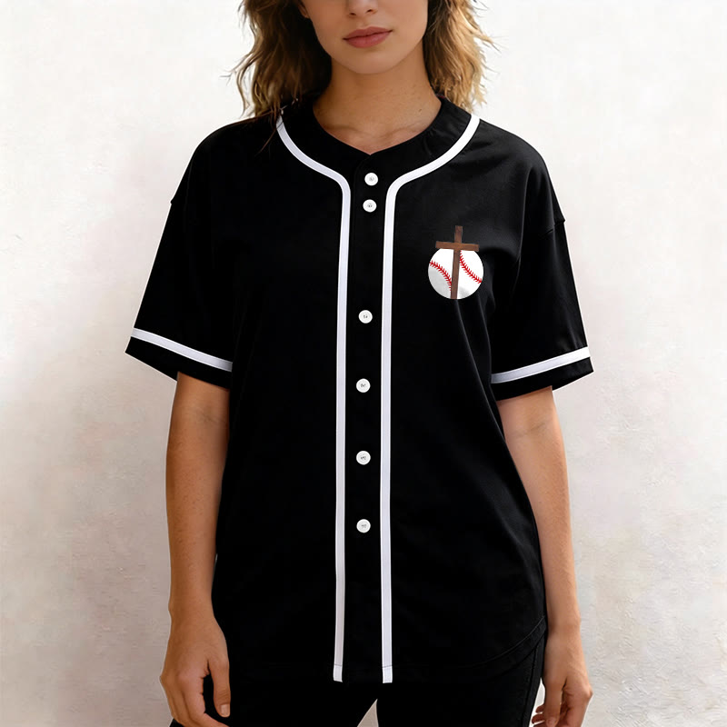 Christianartworkshop Filippesi 4:13 Maglia da baseball della fede: Maglia da baseball con croce, motto, forza e devozione - image 20