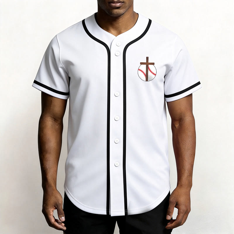 Christianartworkshop Filippesi 4:13 Maglia da baseball della fede: Maglia da baseball con croce, motto, forza e devozione - image 13
