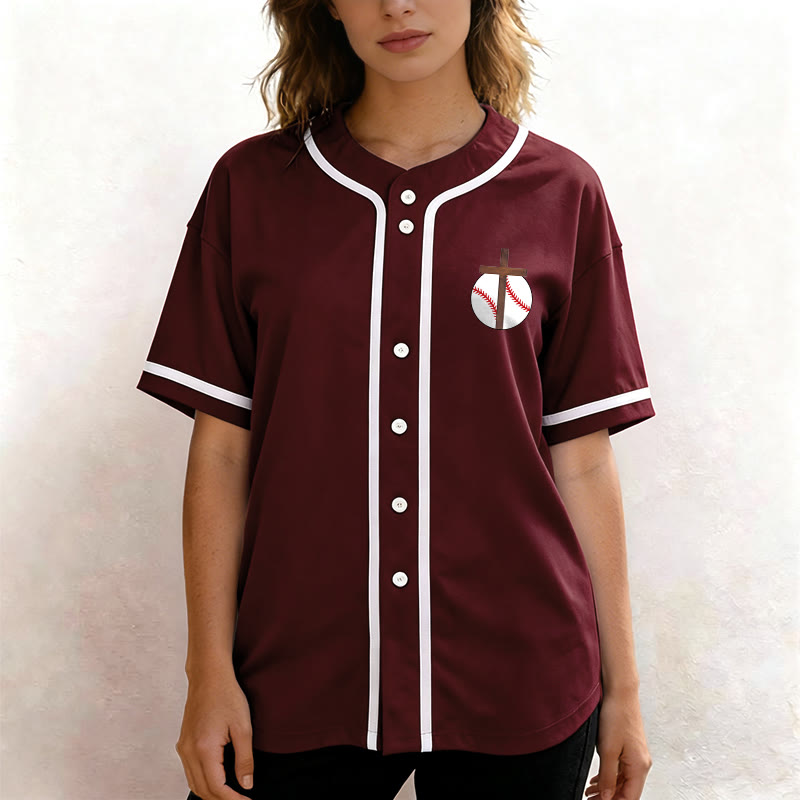 Christianartworkshop Filippesi 4:13 Maglia da baseball della fede: Maglia da baseball con croce, motto, forza e devozione - image 30